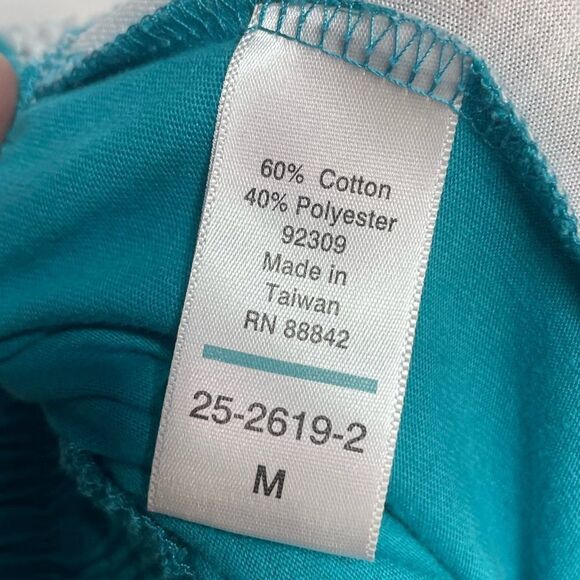 5 for $25🔥Woman Within Elastic Waist Blue Side Striped Athletic Shorts Medium - Picture 6 of 7